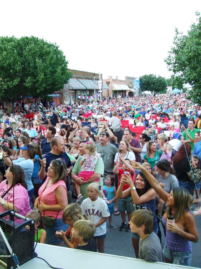 Photo of audience members listening to concert